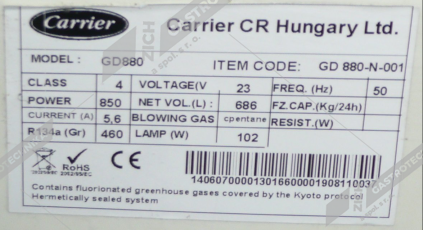 bazar č.644 - Chladící skříň 2x prosklené dveře - 686L