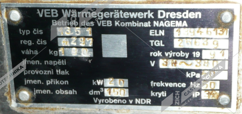 bazar č.626 - Kotel elektrický 150L