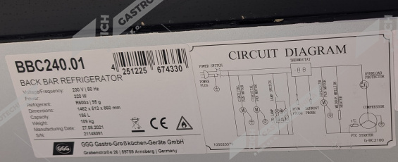 bazar č.931 - Stůl chlazený na nápoje 2 sekce - 4x zásuvka