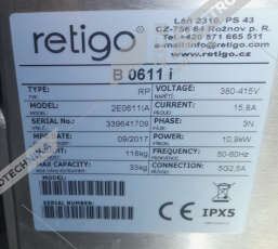 bazar č.943 - Konvektomat Retigo 6x GN 1/1 - REZERVACE