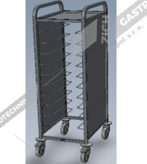 Abner Vozík odkládací, bez zadního opláštění NEK 1-10