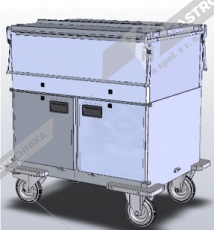 Abner Vozík vyhřívaný - sklopné police - cena na dotaz EVT 2/2