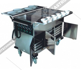 Abner Vozík vyhřívaný - sklopné police - cena na dotaz EVT 3/2 