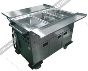 Abner Vozík vyhřívaný - sklopné police - cena na dotaz EVT 3/3