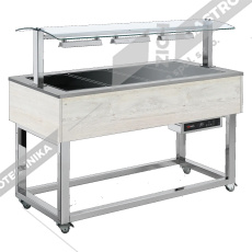 Bufety vyhřívané GN 3-1/1 sklokeramické ES BROWN+ 3H