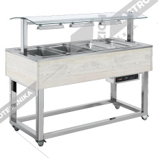 Bufety vyhřívané GN 3-1/1 vodní ES RED+ 3H