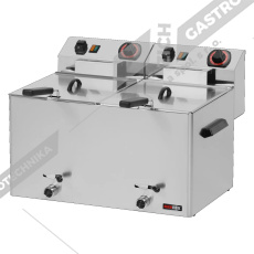 Fritéza elektrická  8+8 L třífázová s výpustí FE 77 VT