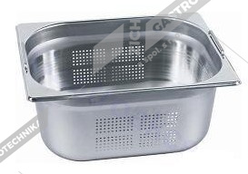 Gastronádoba nerezová děrovaná GN 1/2 + ucha GND 1/2-... U