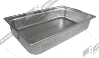 Gastronádoba nerezová děrovaná GN 2/3 + ucha GND 2/3-... U