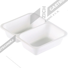 miska dvoukomorová - balení 360 ks 2D-50 bílá