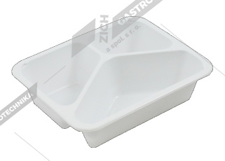 miska tříkomorová - balení 400 ks 3D-50 bílá