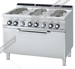 RM Lotus Sporák elektrický s troubou 3x GN 1/1 CF6-712ET 