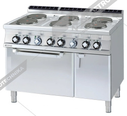 RM Lotus Sporák elektrický s troubou GN 2/1 CF6-712ETV 