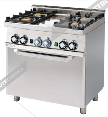 RM Lotus Sporák plynový s plynovou troubou CF4-68G 