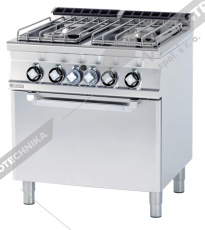 RM Lotus Sporák plynový s troubou GN 2/1 CF4-78GP 