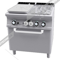 RM Lotus Sporák tálový plynový s el. troubou GN 2/1 TPF2-78GPE