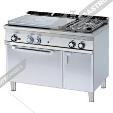 RM Lotus Sporák tálový plynový s plyn troubou GN 2/1 TPF2-712GPV