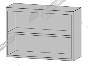 Skříňka nástěnná otevřená s policí SK-9035