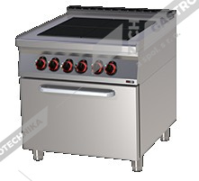 Sporák elektrický tálový s troubou 1/1 SPLT 90/80 11 E