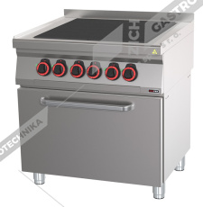 Sporák elektrický tálový s troubou GN 2/1 SPLT 70/80-21 E