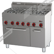 Sporák plynový s el.troubou a skříňkou SPT 90/5 GL