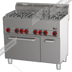 Sporák plynový s el. troubou a skříňkou SPT 90 GL