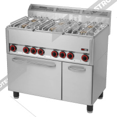 Sporák plynový s el. troubou a skříňkou SPT 90 GLS