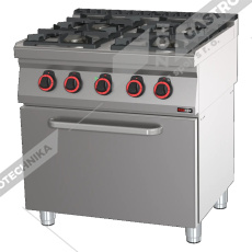 Sporák plynový s el. troubou GN 1/1 SPBT 70/80 11 GE