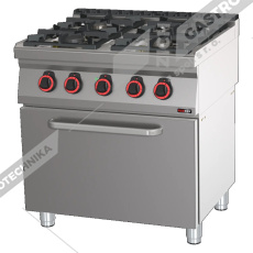 Sporák plynový s el. troubou GN 1/1 SPT 70/80 11 GE