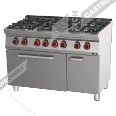 Sporák plynový s el. troubou GN 2/1 SPBT 70/120 21 GE