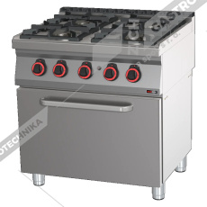 Sporák plynový s plyn.troubou GN 2/1 SPBT 70/80 21 G