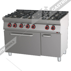 Sporák plynový s plyn.troubou GN 2/1 SPT 70/120 21 G