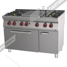 Sporák plynový tálový s el.troubou GN 2/1 STPT 70/120 21 GE