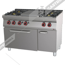 Sporák plynový tálový s plyn.troubou GN 2/1 STPT 70/120 21 G