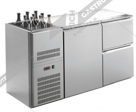 Stůl chladící barový s chlad. vanou 1/2 RIDG-212E