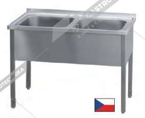 Stůl mycí dvoudřez MSD 7021 210x70x90