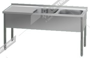 Stůl mycí dvoudřez MSDOL 7016 160x70x90