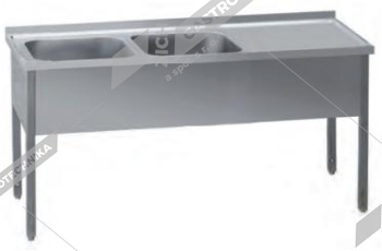 Stůl mycí dvoudřez MSDOP 6016 160x60x90